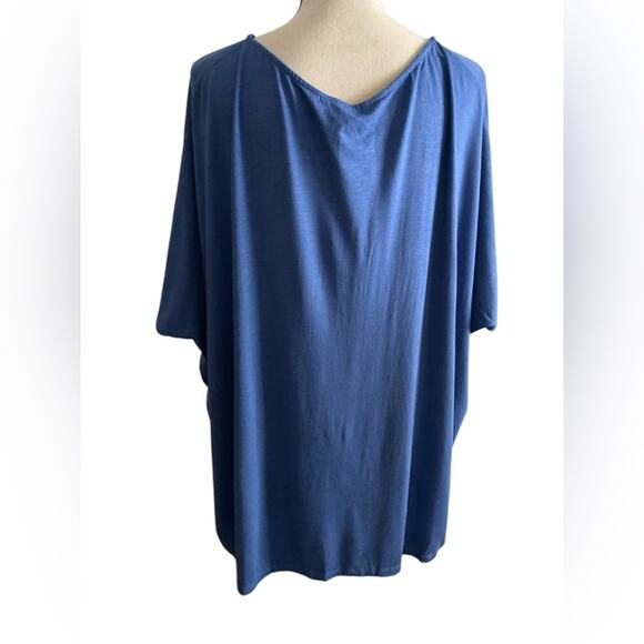 Yana k Apple top one size Athleisure boho lounge oversized blue - Picture 4 of 8